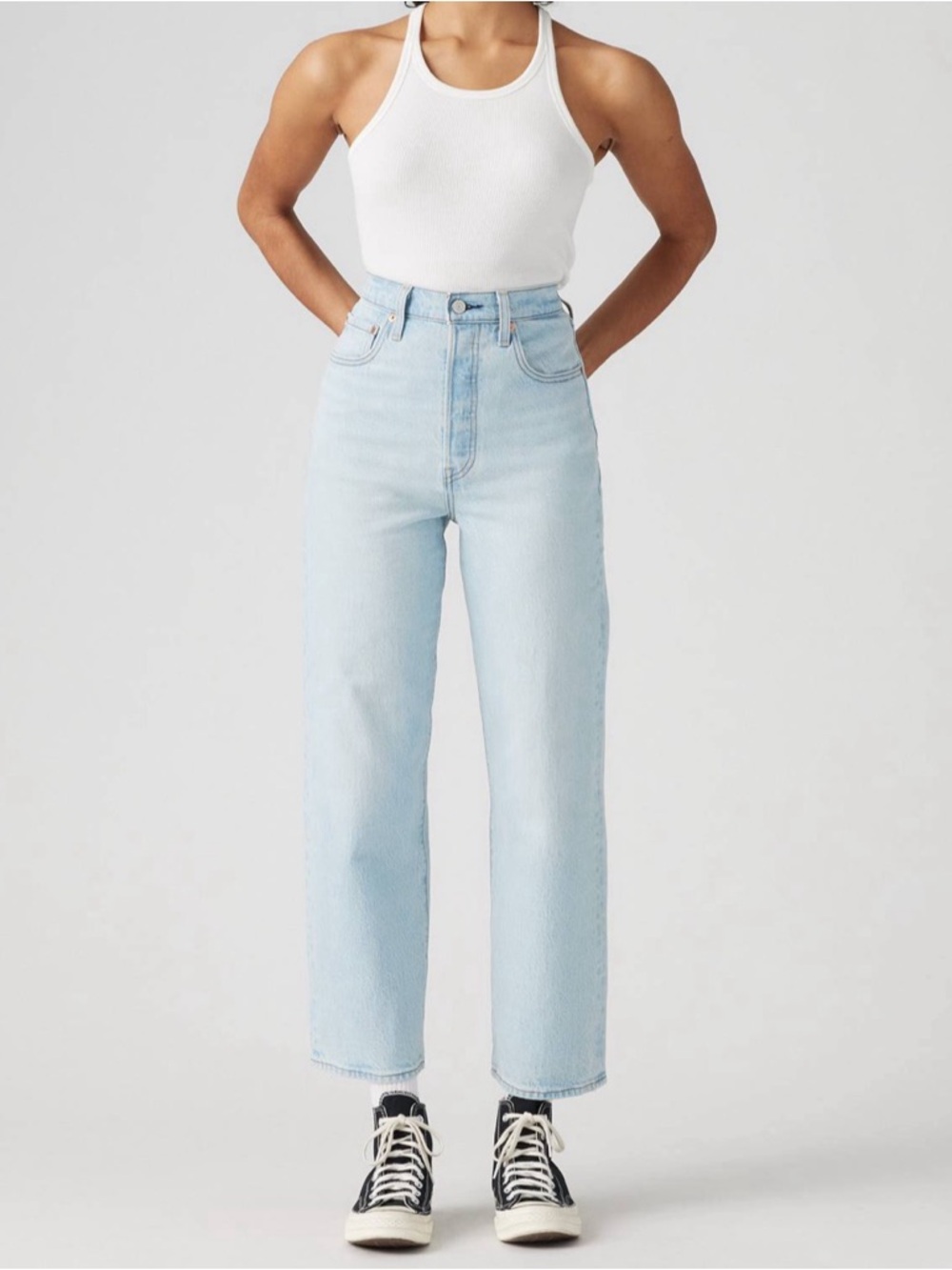 Levi’s Ribcage Straight Ankle - Wow Me Over Light Wash 28x31